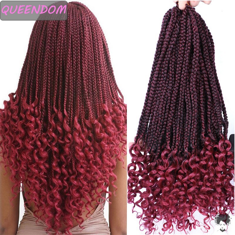 Burgundy box braids031