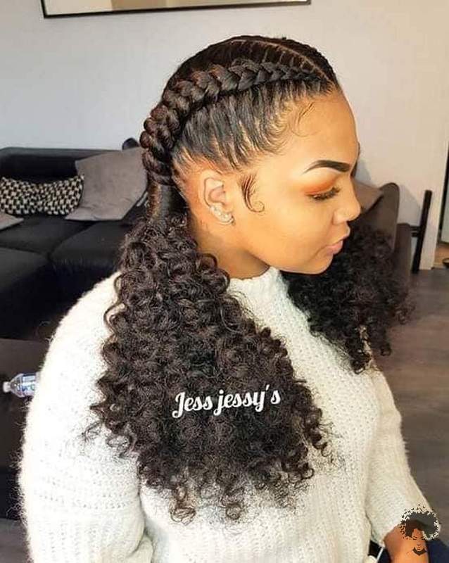 Would You Like To See Curly Hair And Braids Together 2021 014