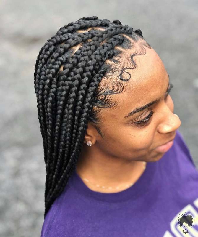 Box Braided Hairstyles That You Can Change the Textures 12