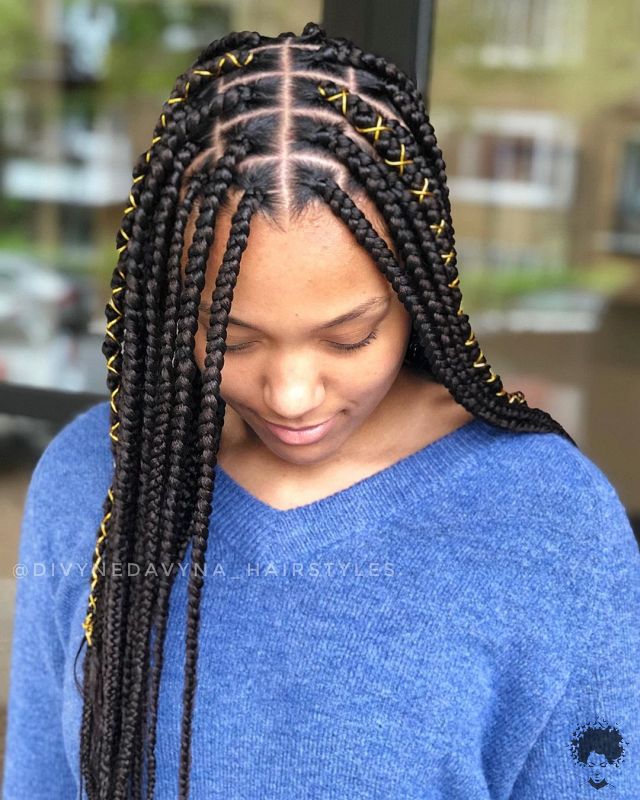Box Braided Hairstyles That You Can Change the Textures 36