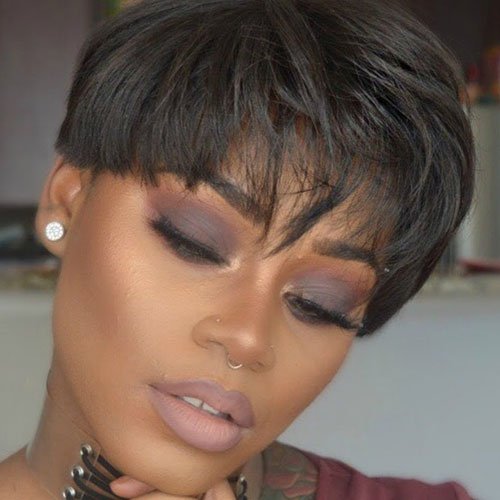 Messy Bowl Cut For Black Women