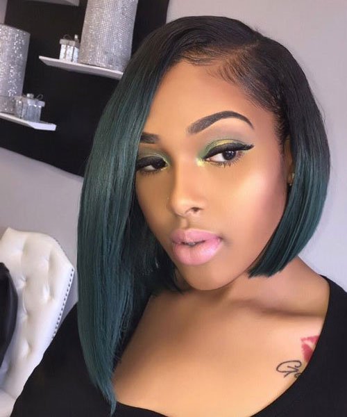 Straight Asymmetrical Bob For Black Women