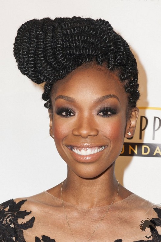The Most Beautiful African Hair Braid Models You Can Use as a Bun 06