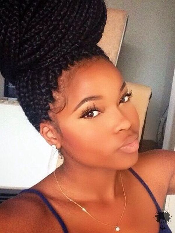 The Most Beautiful African Hair Braid Models You Can Use as a Bun 12