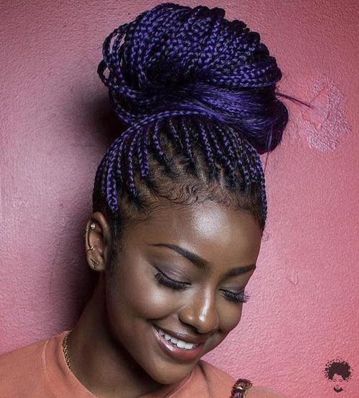 The Most Beautiful African Hair Braid Models You Can Use as a Bun 17