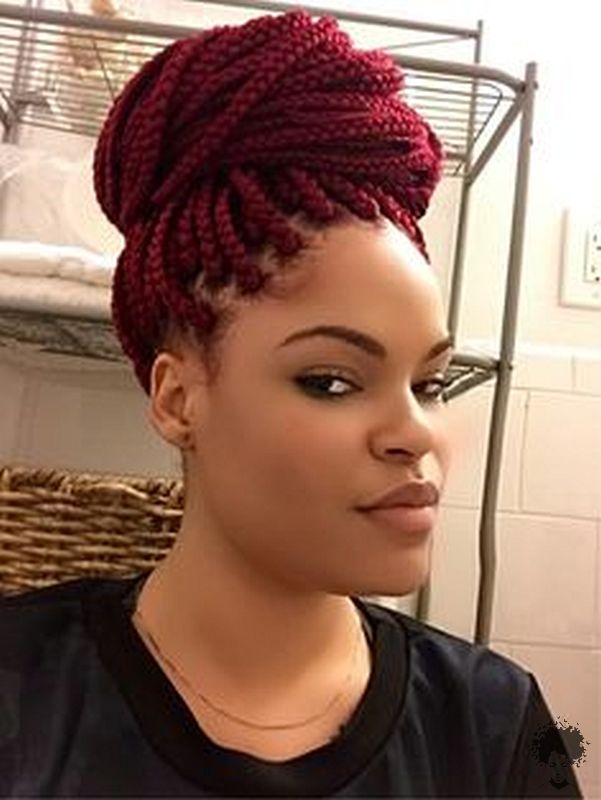 The Most Beautiful African Hair Braid Models You Can Use as a Bun 18