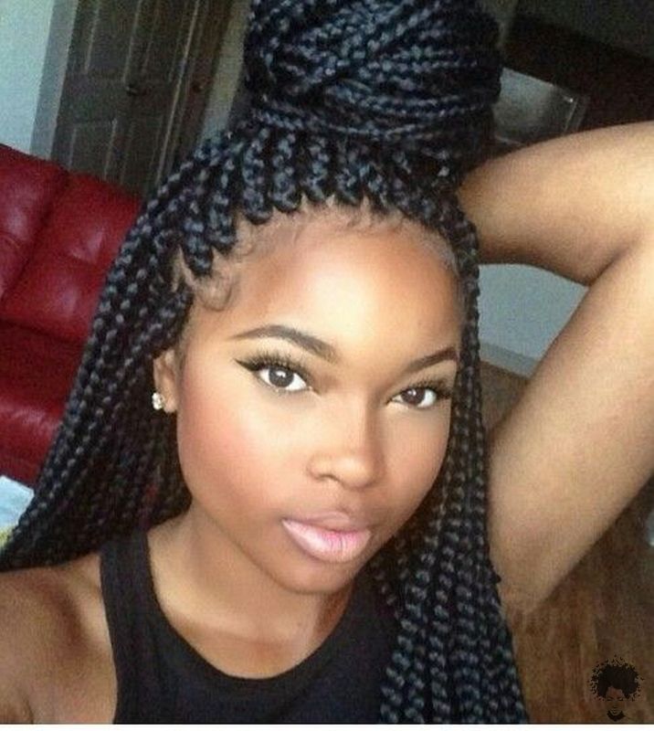 The Most Beautiful African Hair Braid Models You Can Use as a Bun 21