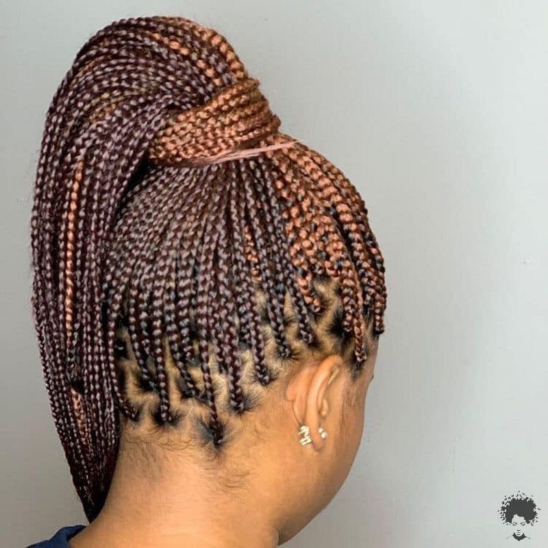 The Most Beautiful African Hair Braid Models You Can Use as a Bun 24