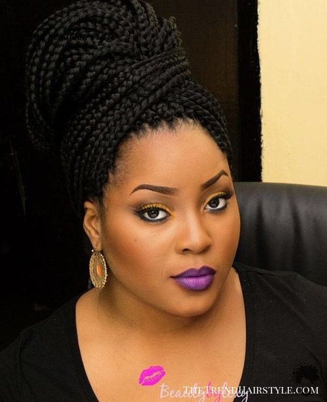 The Most Beautiful African Hair Braid Models You Can Use as a Bun 29