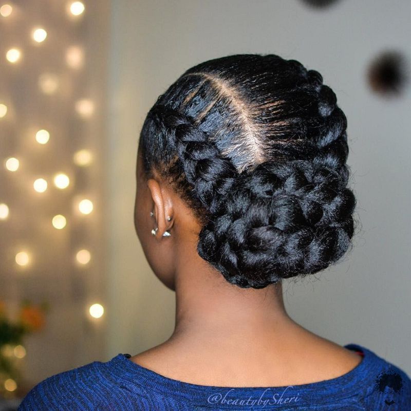 The Most Beautiful African Hair Braid Models You Can Use as a Bun 34