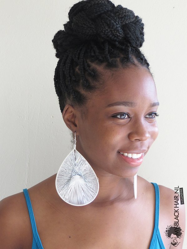 The Most Beautiful African Hair Braid Models You Can Use as a Bun 40