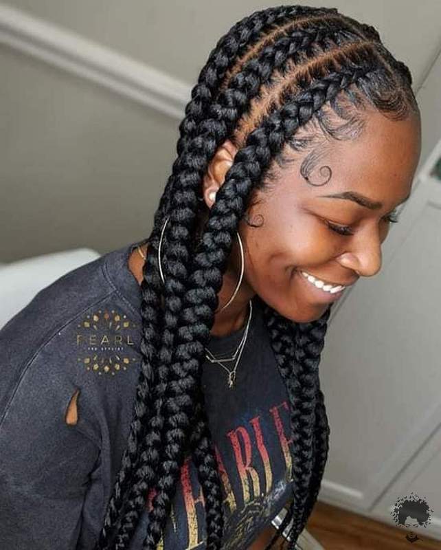 The Easiest Ghana Braids You Can Try at Home 09