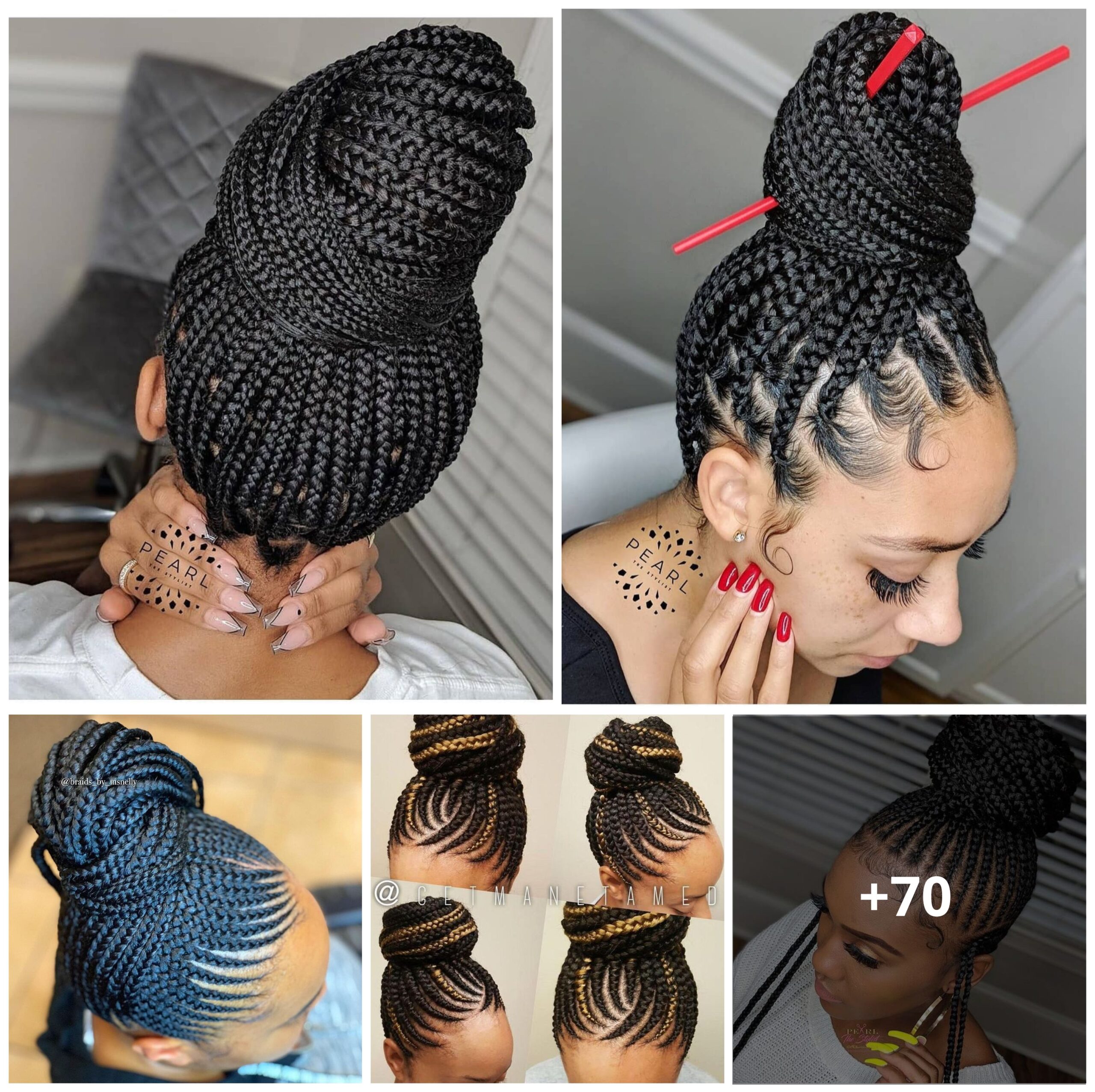 Top 70 Latest Ghana Weaving Shuku Styles 2023: Ghana Braids 2023