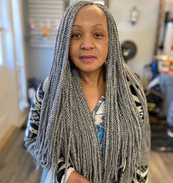 28 long gray braids B9ipvBUg04r