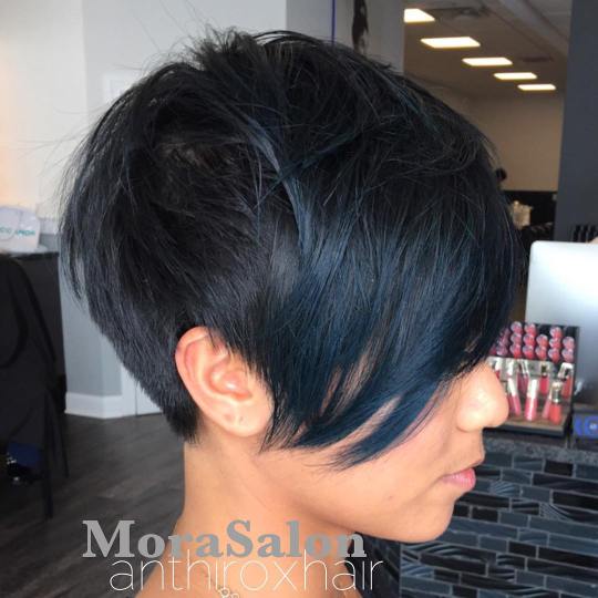 19 short hair with dark blue highlights 8osJLeGE7t