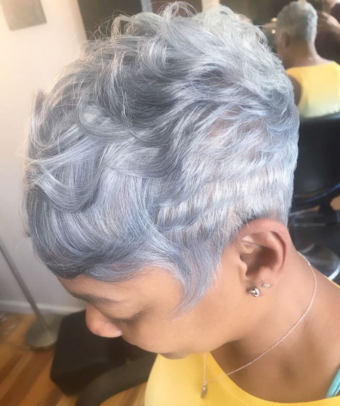 25 gray hair for black woman BU5IFXFgVkH