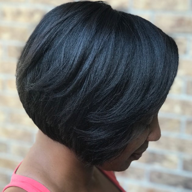 42 layered black bob