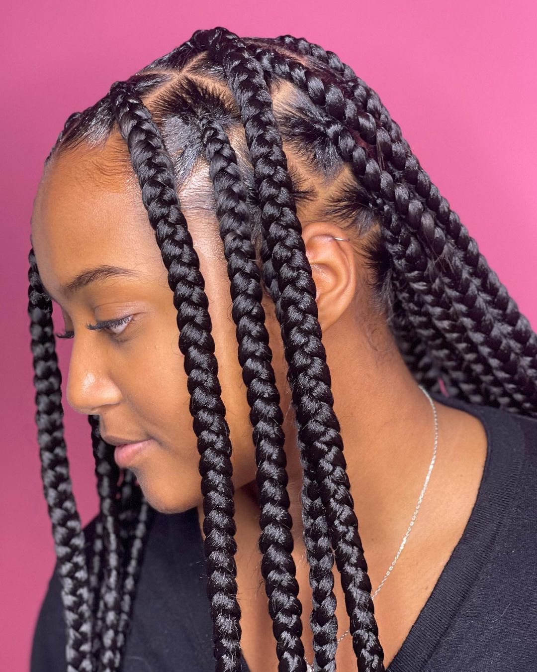 2 big knotless braids CVqfLOdMcVf