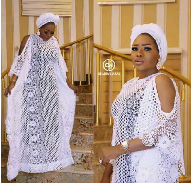 1652781796 59 Chic And Beautiful White Lace Aso Ebi Styles For Women