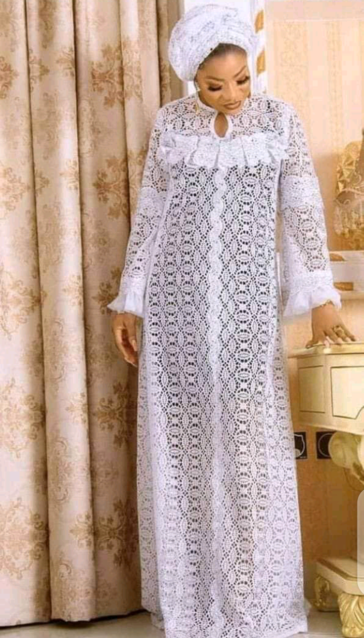 1652781805 410 Chic And Beautiful White Lace Aso Ebi Styles For Women