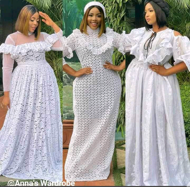 1652781826 243 Chic And Beautiful White Lace Aso Ebi Styles For Women