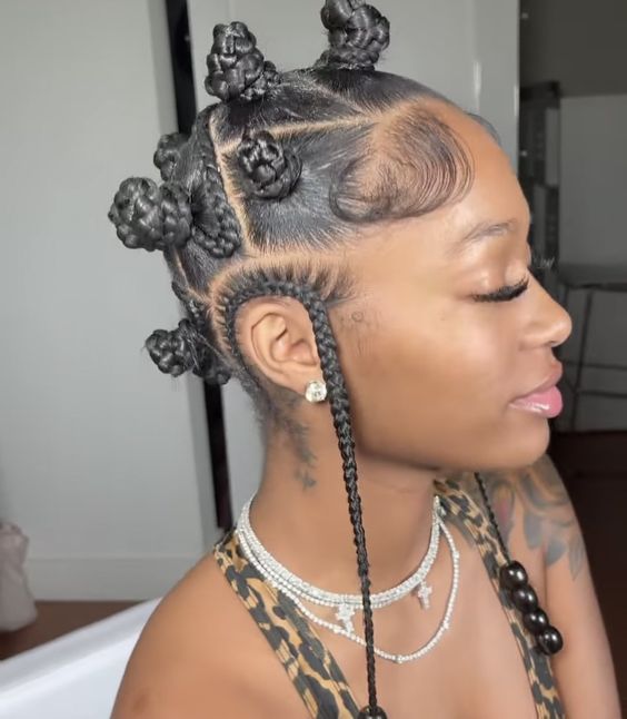 BRAIDED BANTU KNOTS