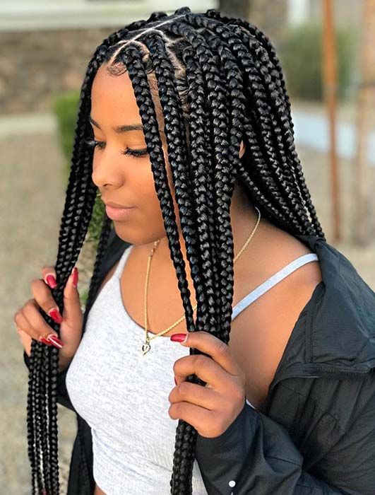 Box braids for black girls