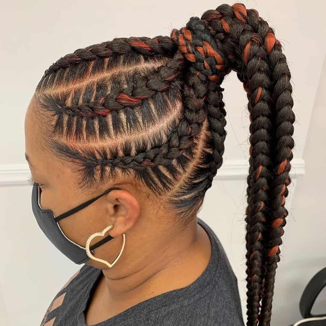 Butterfly Locs Updo Ponytail