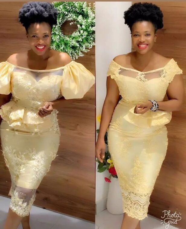 Super-Cute Lace Short Gowns For Any Special Occasion 13 Lace Short Gowns 23