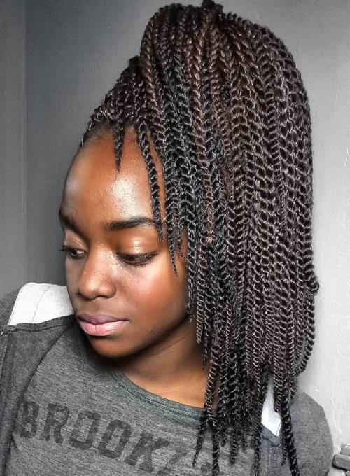 12 ponytail from layered twists