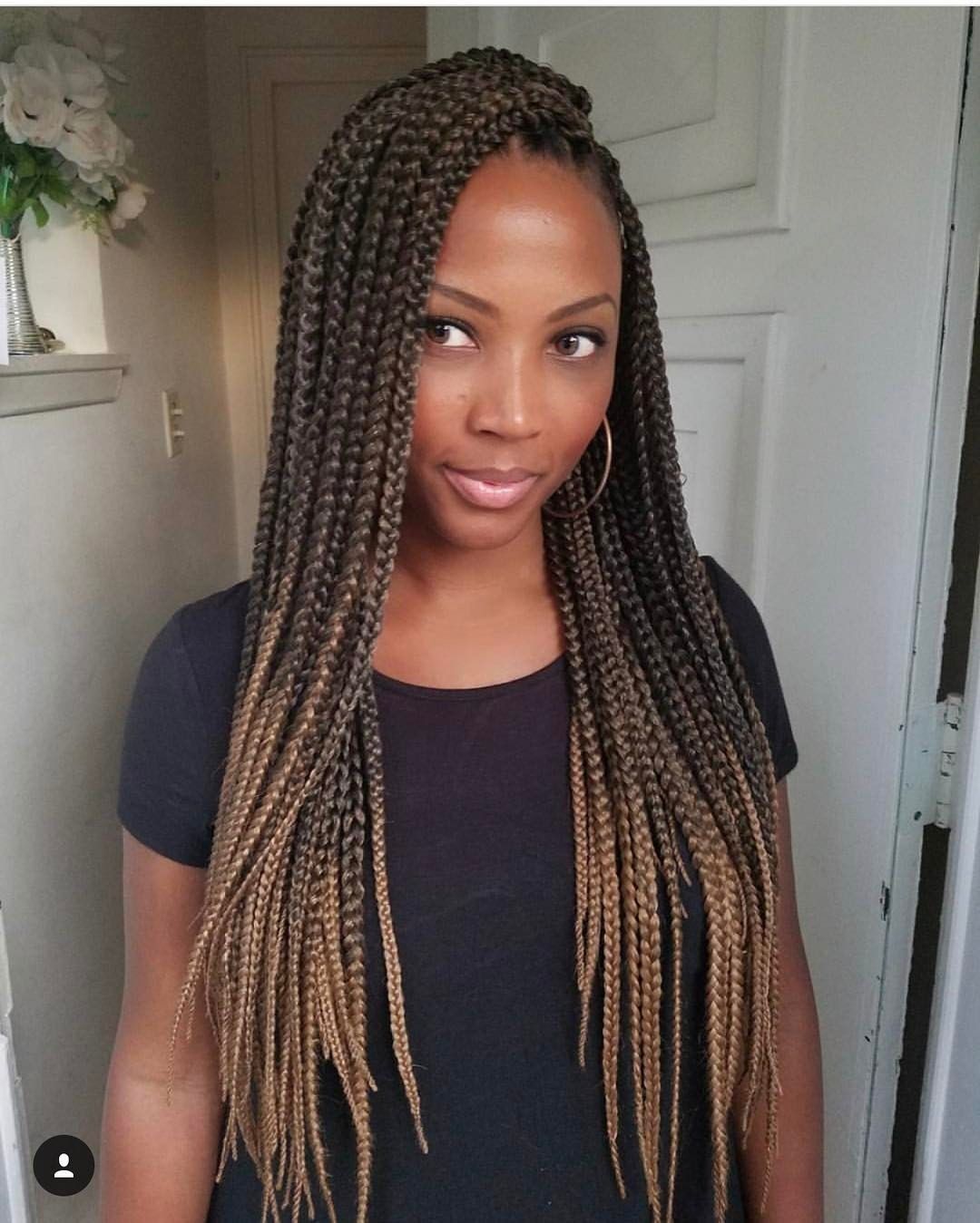 Honey ombre crochet box braid result