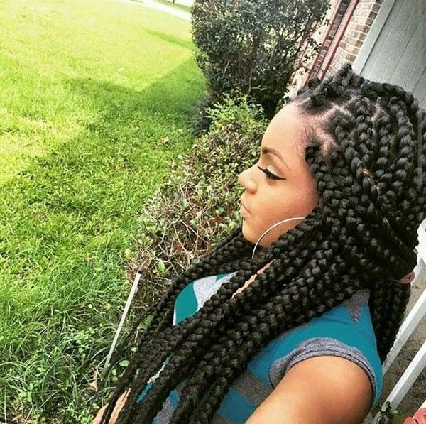 box braids hairstyles with shaved sides result