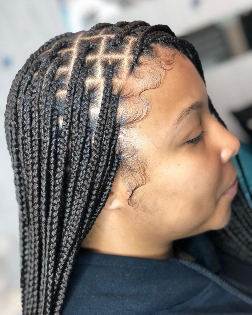 trending box braid styles 2021 1