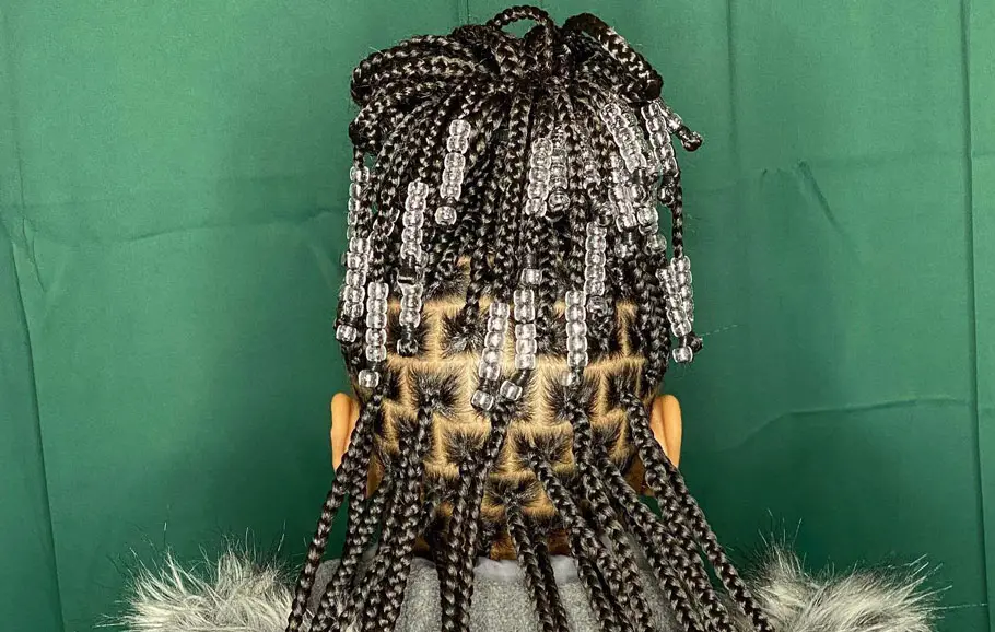 Box Braids with Beads