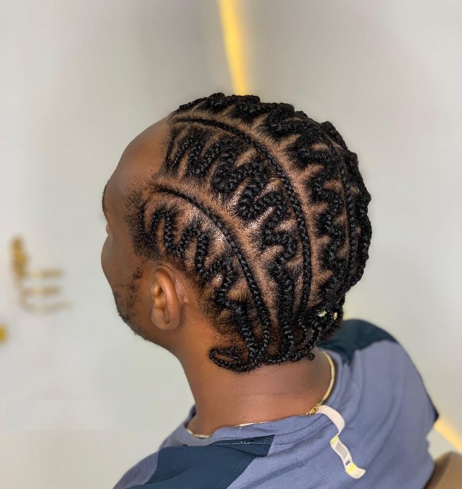 zig zag braids for men