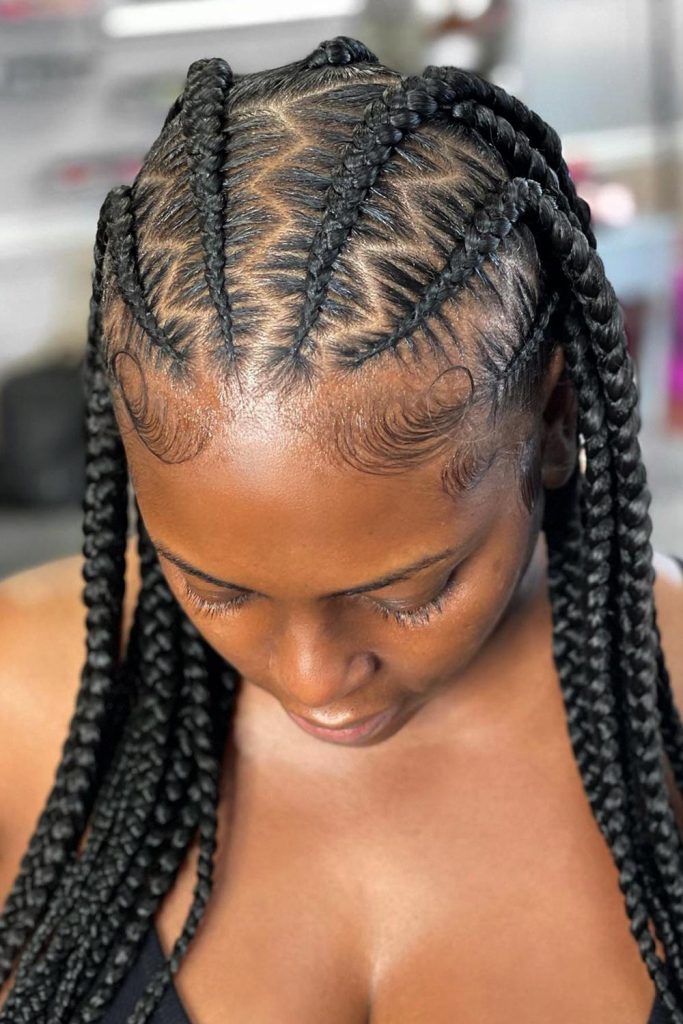 zig zag braids parted hair cornrows 683x1024 1