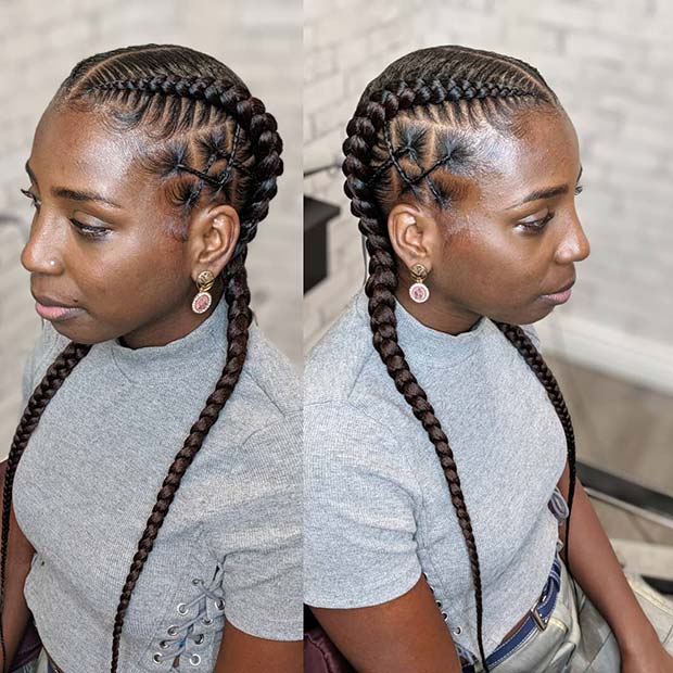 2 Feed in Braids with a Criss Cross Pattern 1