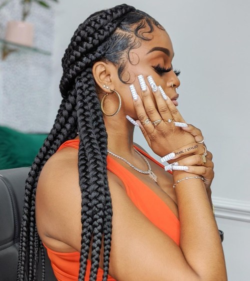 5 big box braids coiffure 1