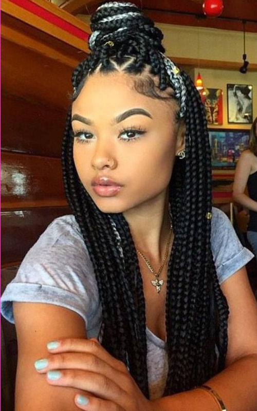 Box Braid Hairstyle Best Braided Black Hairstyles