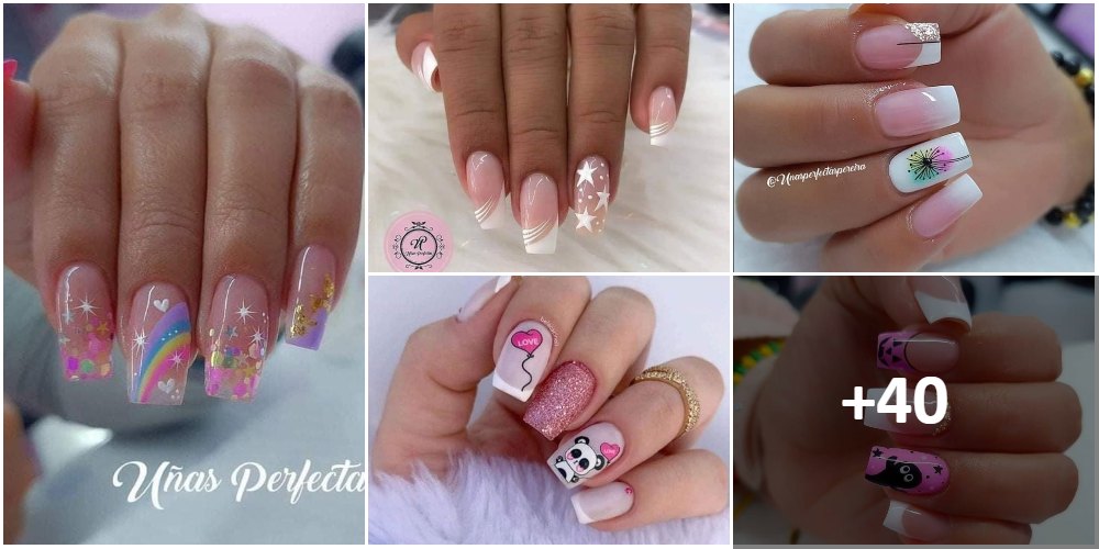 +50 MANICURE FOR GIRLS ▷ Beautiful Square Tip Designs 💅🖤