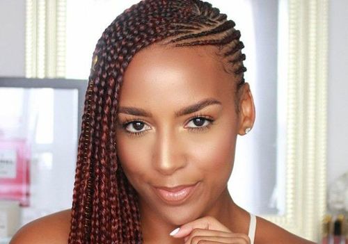 Edgy cornrow hairstyle