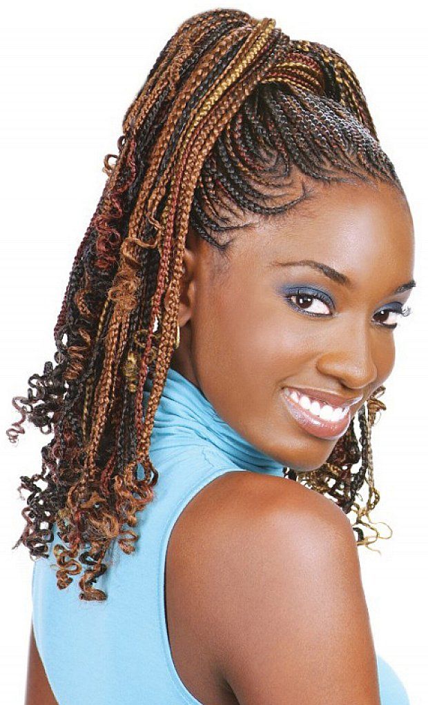 Highlight small box braids hairstyles for black girl