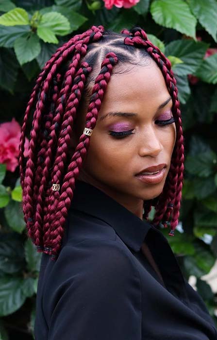 Triangle Part Box Braids