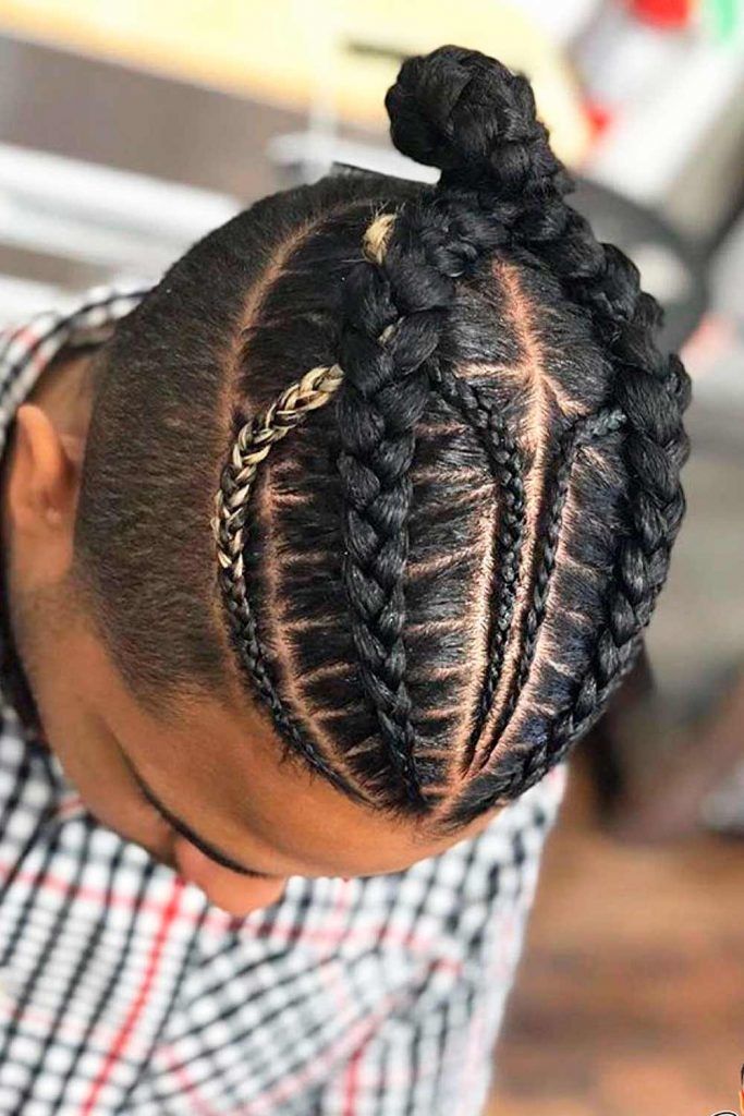 braids for men long cornrows bun afro top knot 683x1024 1