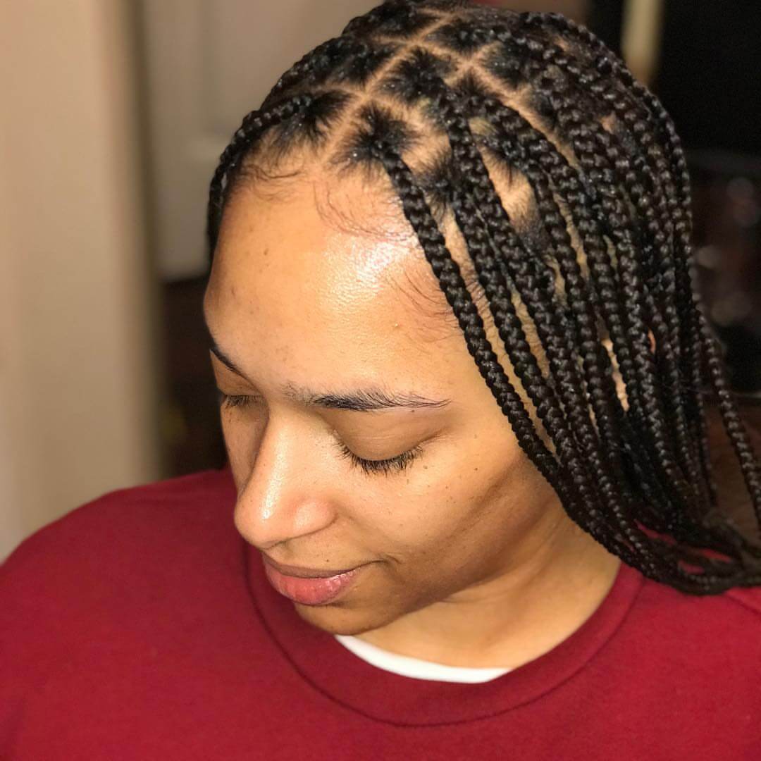 17 Medium Size Knotless Box Braids