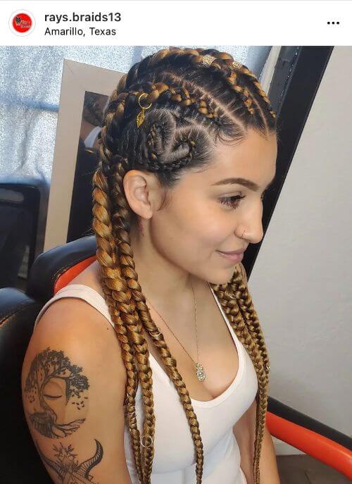 31 Hairstyle To Prove That A Heart Design Can Elevate Any Braid Style 11