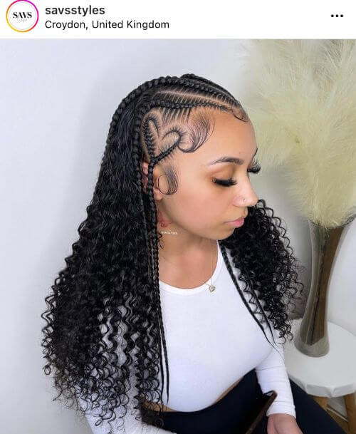 31 Hairstyle To Prove That A Heart Design Can Elevate Any Braid Style 13