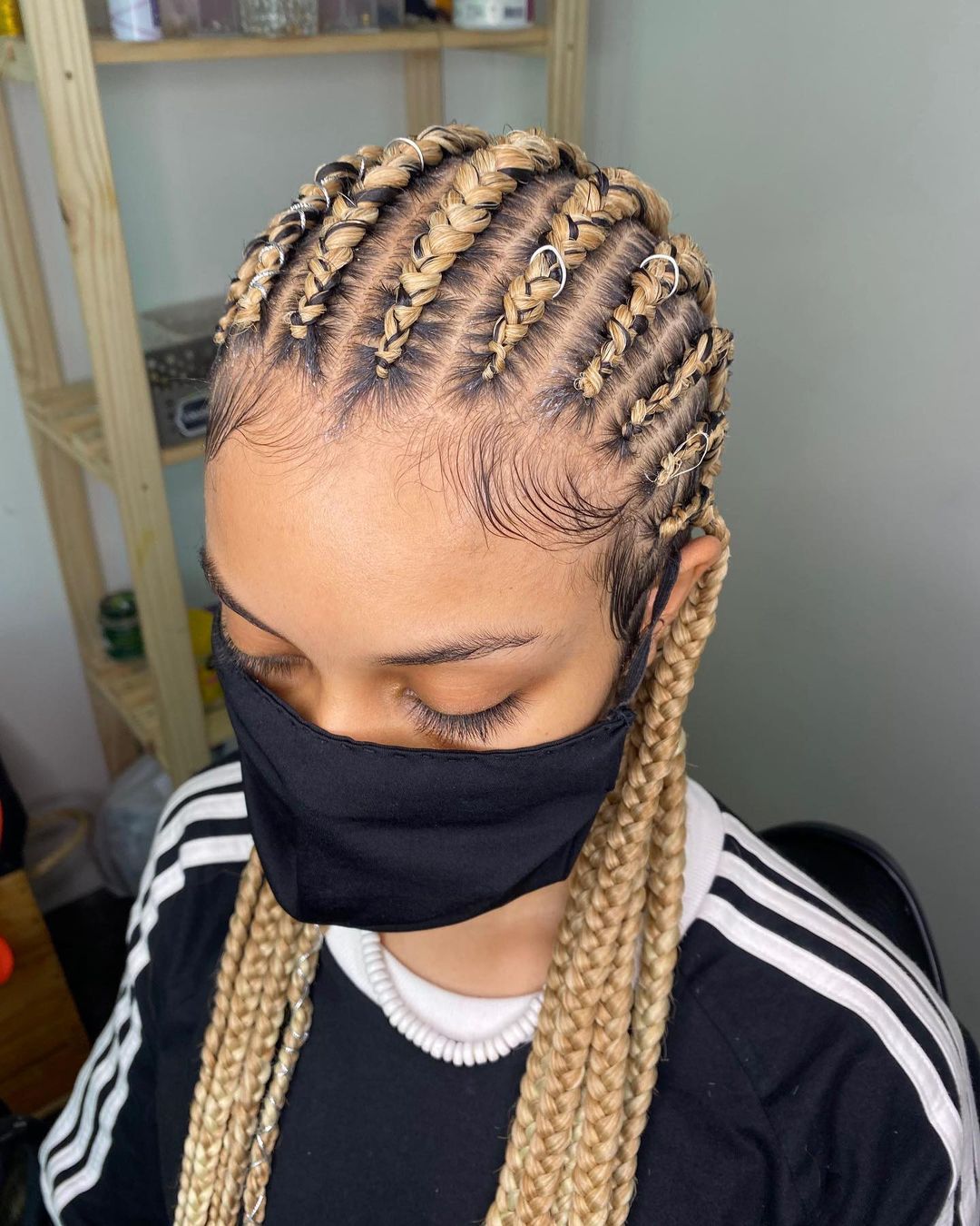 37 blonde stitch braids Cbf5XgbvVvV