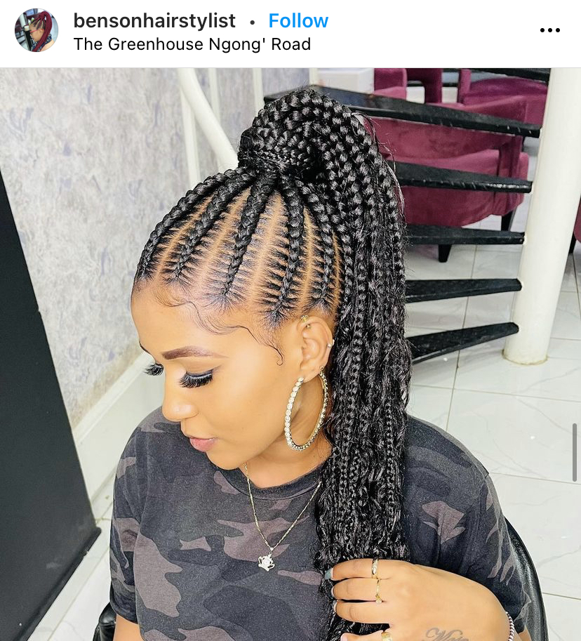 stitch braids and knotless braids