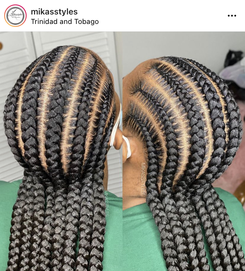 stitch braids to the back
